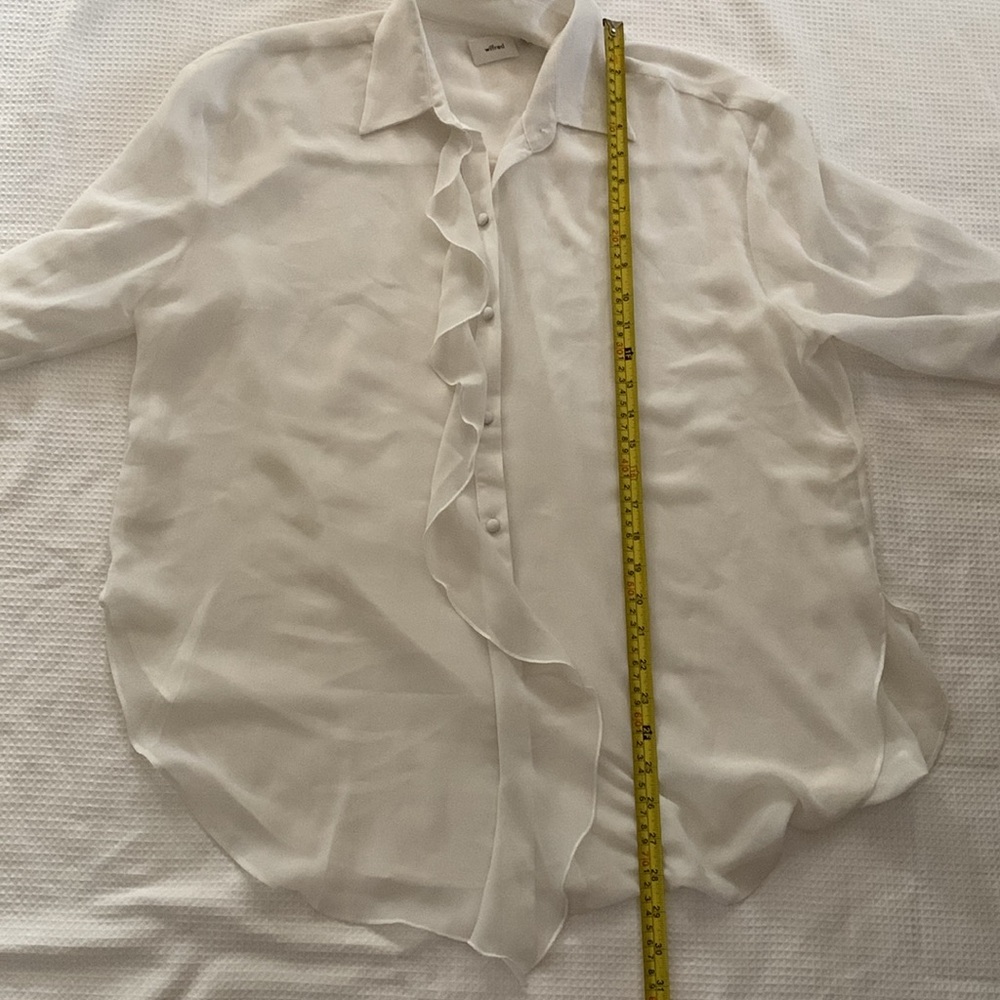 Wilfred Elegant White Ruffled Blouse size S - Picture 11 of 12